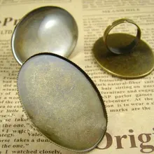 100 шт/партия античная латунь 40x30 мм без никеля кольцо база