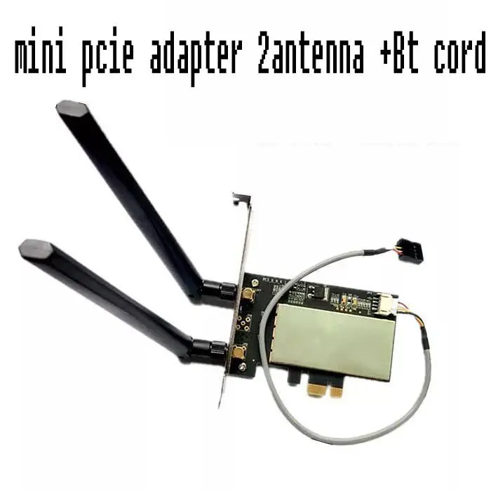 

PC Desktop Wireless Adapter Mini PCIE to PCI-E PCI express WiFi Bluetooth Converter 2 Antenna
