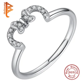 

BELAWANG Real 925 Silver Rings Wedding Rings for Women Fashion Jewelry Bague Femme Anillos Mujer 2019 Valentine's Day Gift