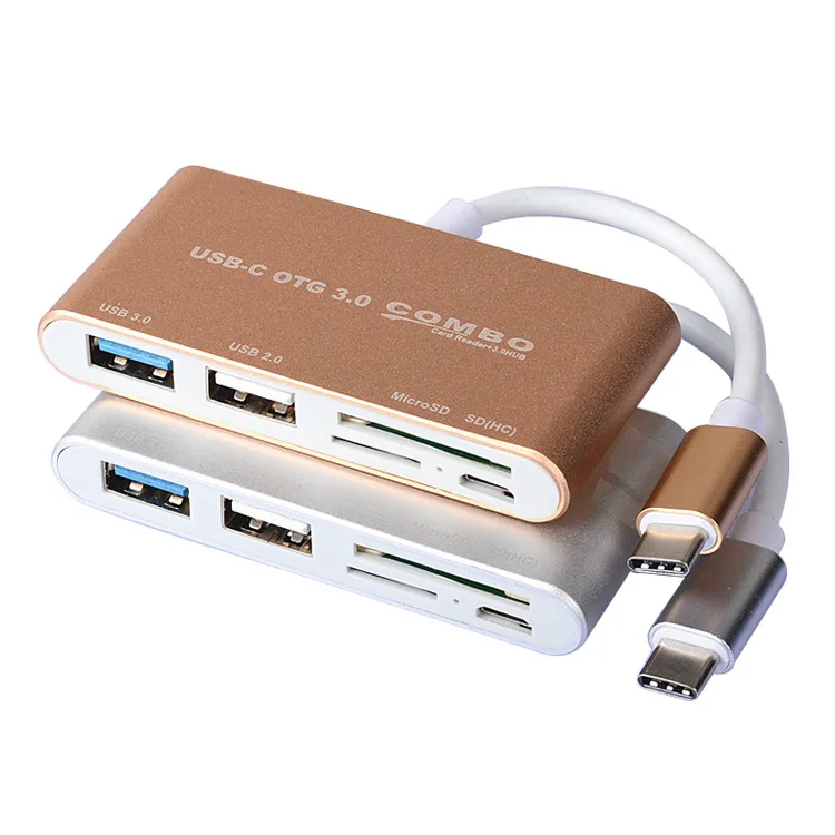 Тип C OTG Card Reader USB 3,0 USB2.0 концентратора TF SD Card писатель для MACBOOK ноутбук для huawei Xiaomi samsung телефона Android