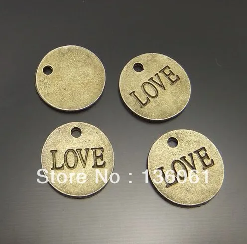 

Vintage Bronze Word Letter Love Charms Pendants For Jewelry Making Findings Bracelets Handmade Accessories DIY Gift 10pcs Z730