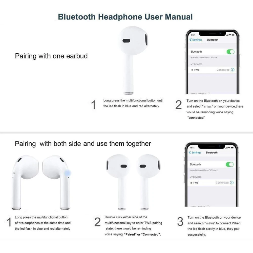 KULIAI i9s TWS Bluetooth беспроводные наушники для мобильного телефона fone de ouvido мини hands free