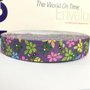 

12 Meters 1" 25mm Sulimation Printing Frog Butterfly Pattern Suspender Elastic Webbing