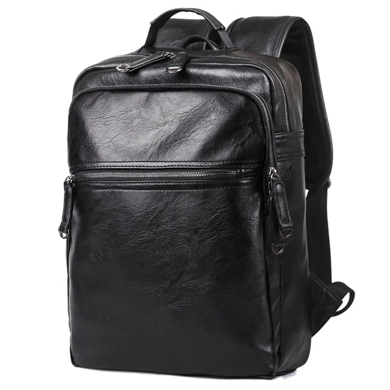 2017 hombres mochila de cuero de alta calidad de la Juventud de taleguilla DE LA ESCUELA bolsa de hombre portátil de mochila bolso de hombro