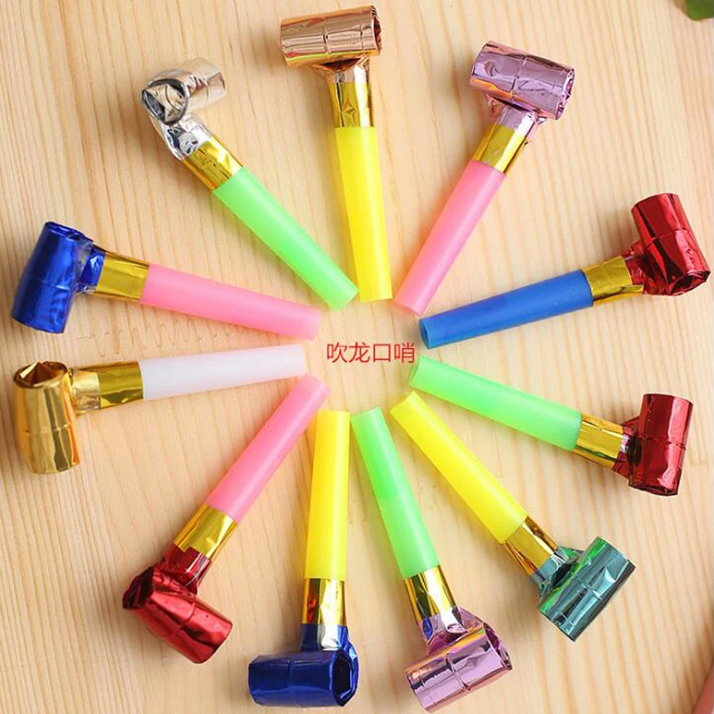 

Funny Party Favors 10pcs/lot Kid Children Kids Party Blowing Dragon Whistle Small Funny Creative Encouraging Toys