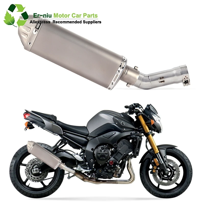 

Motorcycle Full Exhaust Muffler System Link Contact Middle Pipe Link Pipe with DB KILLER Slip-On for Yamaha FZ800 FZ8 2011-2013