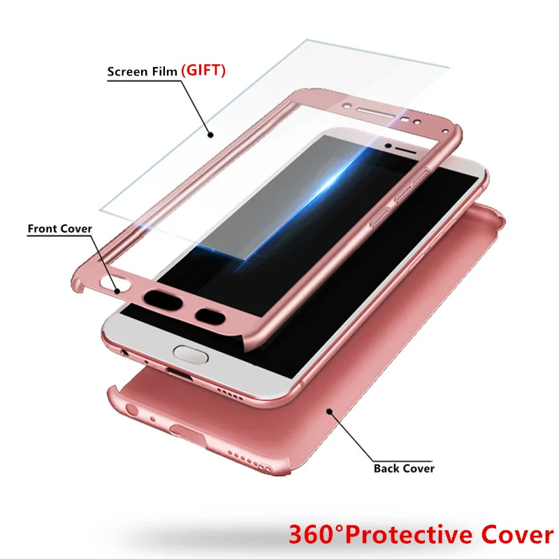 

For Xiaomi Redmi Note 5 pro Case xiaomi redmi note 6 pro Cover note5 note6 5pro 6pro Case 360 full covered case Tempered Glass