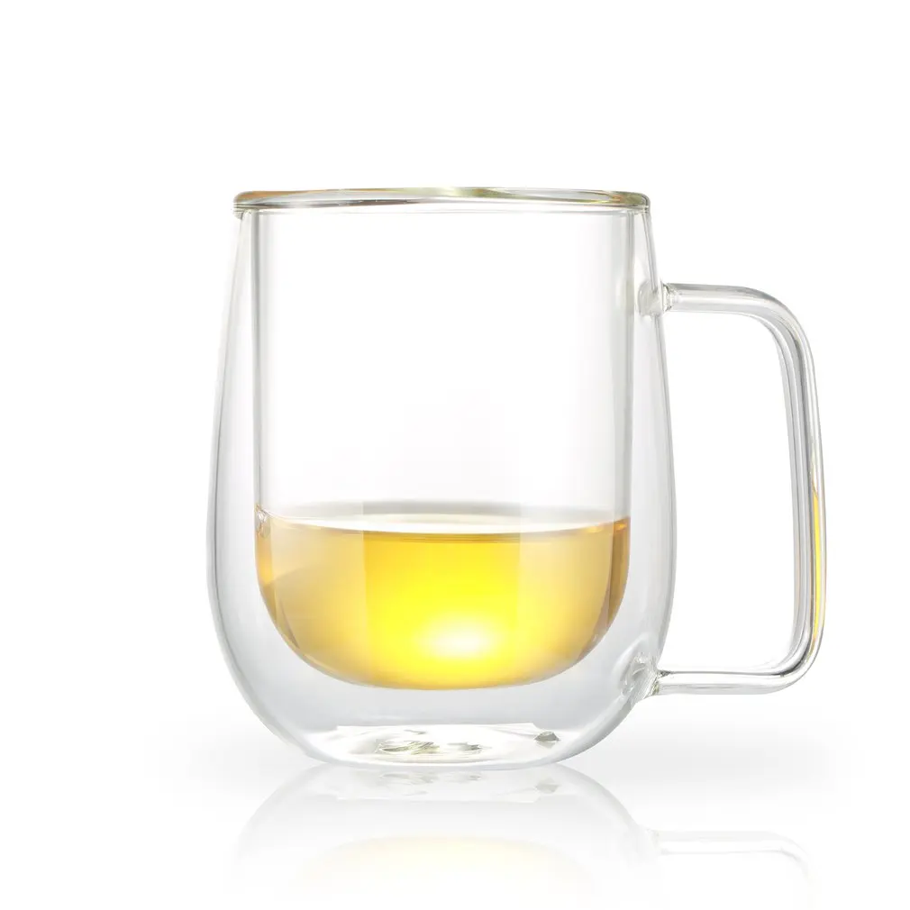 Прозрачная двухслойная стеклянная термостойкая чашка для чая, кофейная кружка, чашка с изоляцией, здоровый напиток, отличный подарок