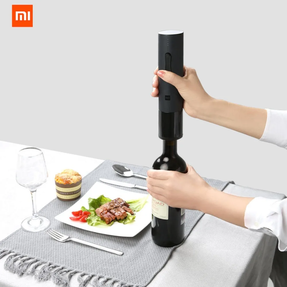 Original xiaomi Mijia Huohou juego de abridor de botellas de vino automático sacacorchos eléctrico con cortador de papel para xiaomi smart home kits - 3