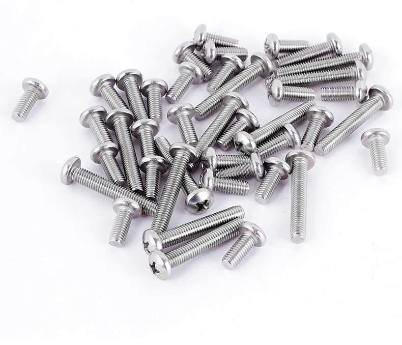 100PCS Hexagon Screw Cross Recessed Pan Head Stainless Steel 304 UNC 4 40 Machine Screwsin