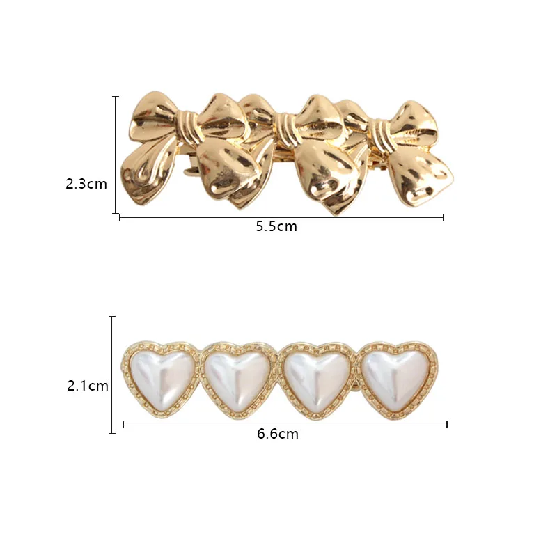 SANSUMMER,, простые универсальные заколки с сердечками и жемчугом, с бабочкой, аксессуары для волос, металлический материал, Женские аксессуары, заколка для волос, 6381