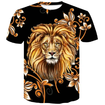 

2019 New Lion Men's T-Shirts 3D Print Short Sleeves Black T Shirt Harajuku Summer Hip Hop Men Tshirt Tops Plus Size Shirt xxxxl