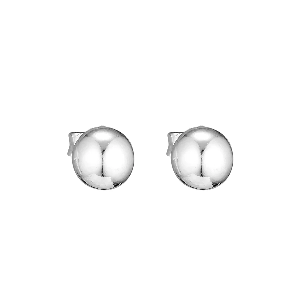 

Genuine 925 Sterling Silver Classic Bead Earring Studs for Women DIY Jewelry Fashion Earrings Wholesale
