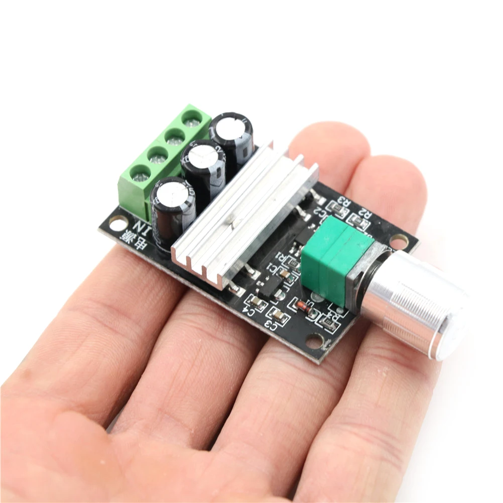 1 x  DC 6V 12V 24V 28VDC Adjustable Variable Speed Control With Potentiometer Switch3A 80W PWM Motor Speed Controller Regulator