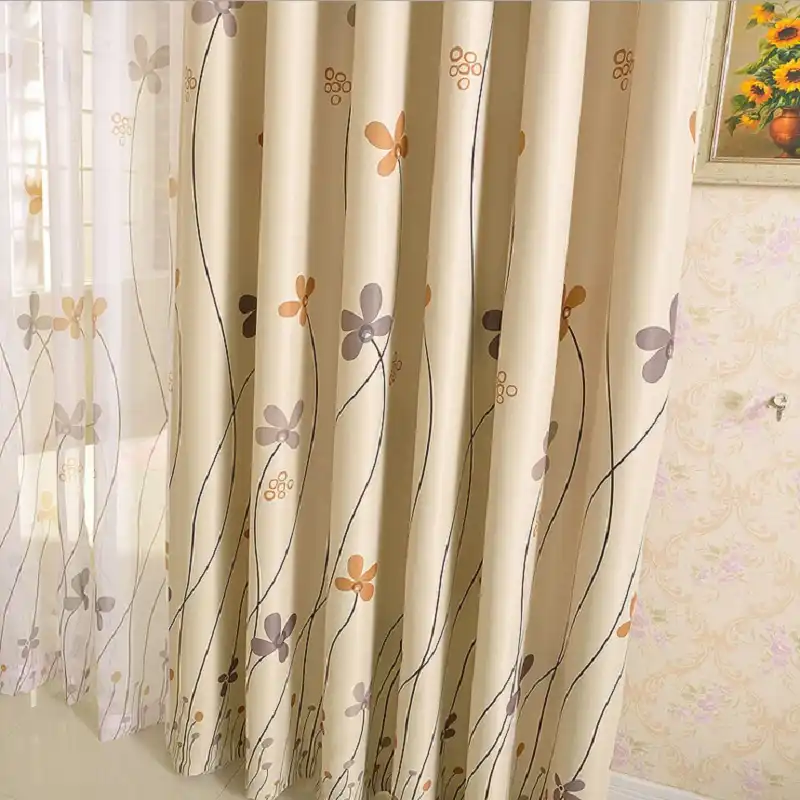 Pastoral Clover Design Decor Curtains For Window Drapes Sheer