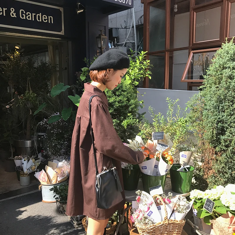2020 женское платье в японском стиле Harajuku Ulzzang свободная офисная пляжная длинная