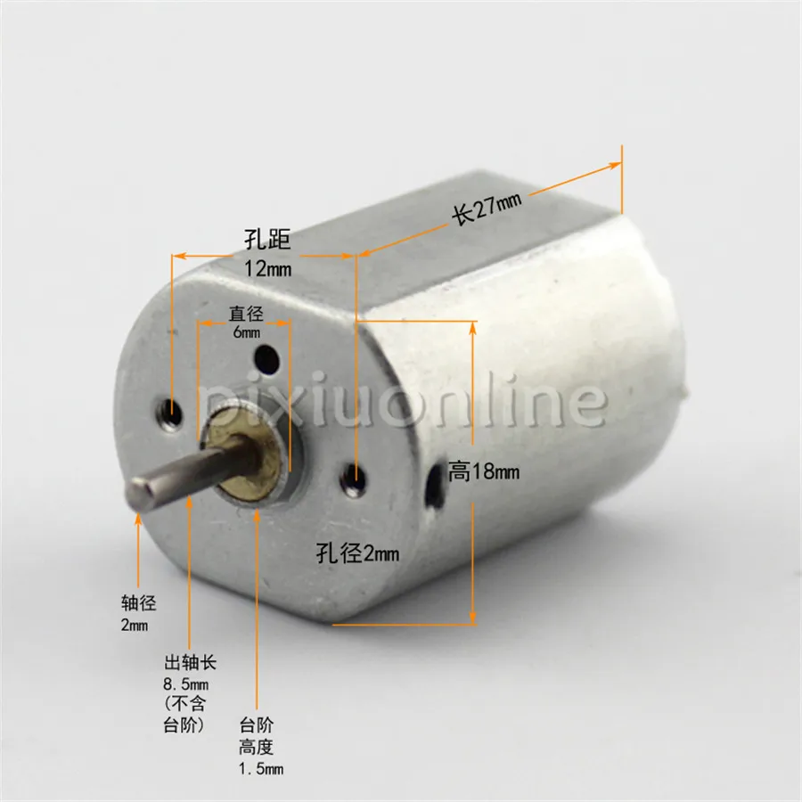 2 шт./лот J717 6 в 0.58A 17000 об/мин Мини DIY двигатель постоянного тока 3-6 в источник питания по России