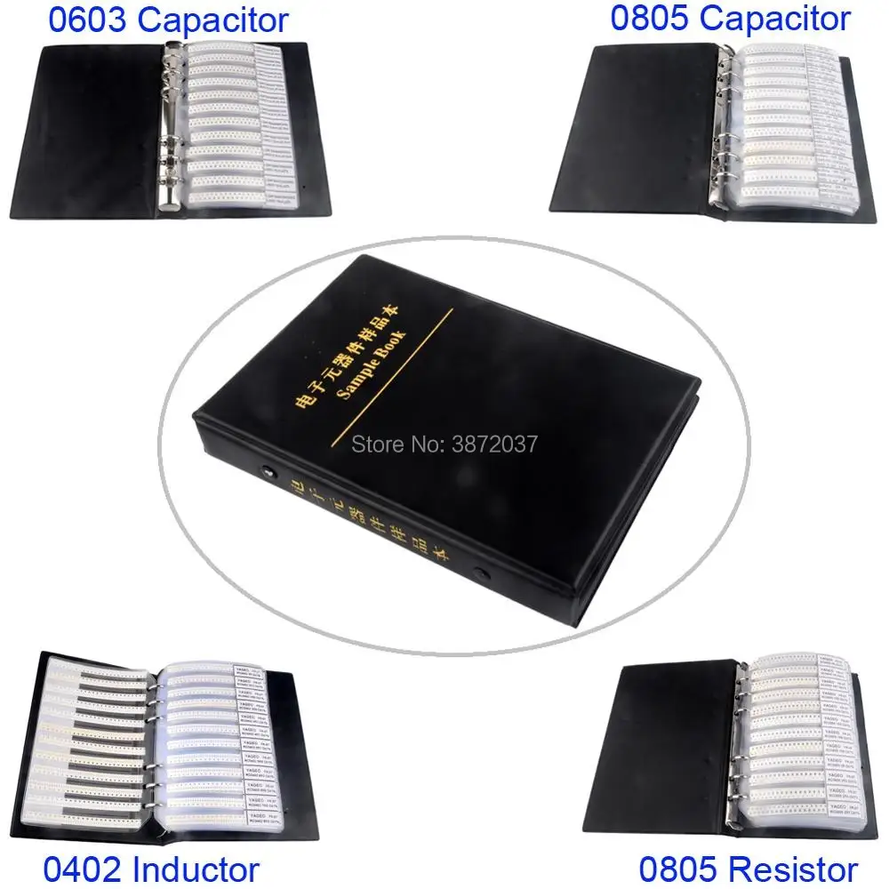 

0603 0805 0402 SMD Resistor Capacitor Inductance Inductor Sample Book Assortment Kit