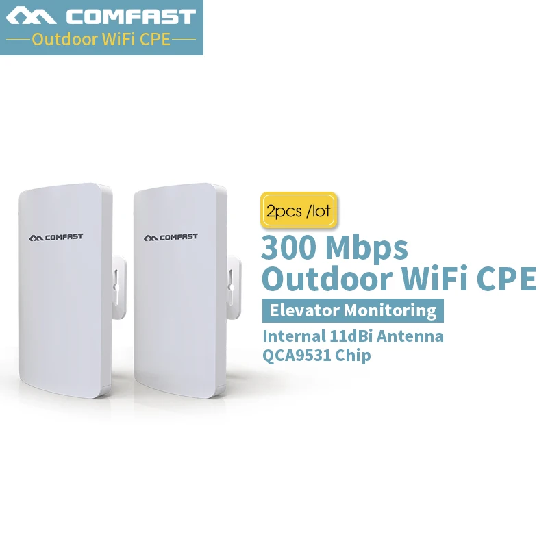 

Pairs Comfast Outdoor 2.4G wifi mini router Wireless Extender Repeater AP 300Mbps Outdoor CPE Wifi Bridge Access Point AP IP Cam