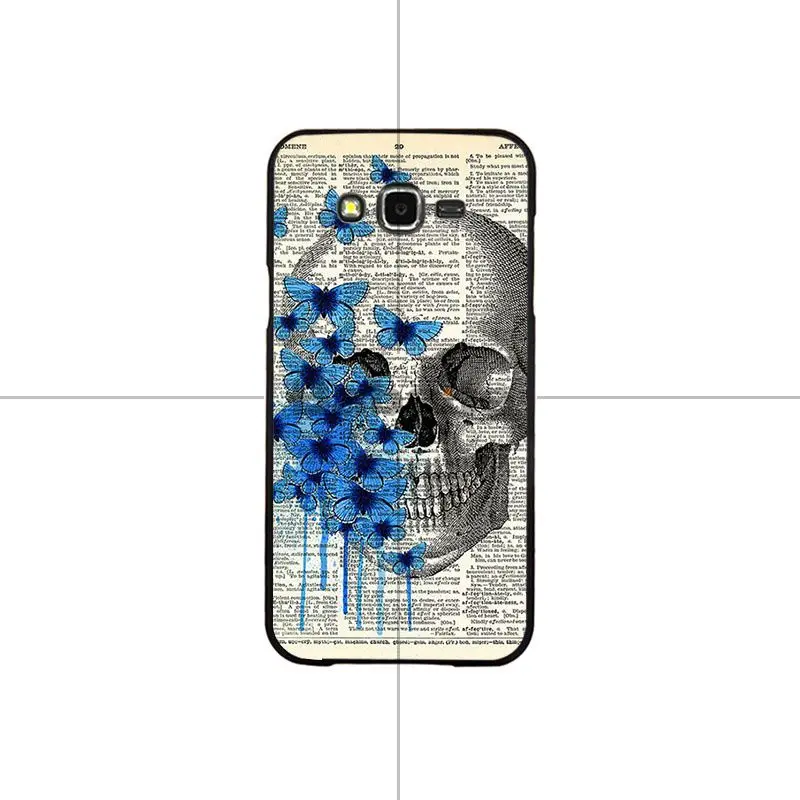 Dark fairy art human skull book page newly pattern