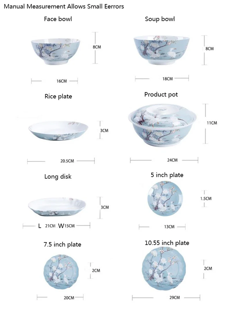 1 шт. бутик Европейский ручная роспись белый кран костяного фарфора посуда миска для риса миска для лица Паровая Рыбная тарелка столовая посуда
