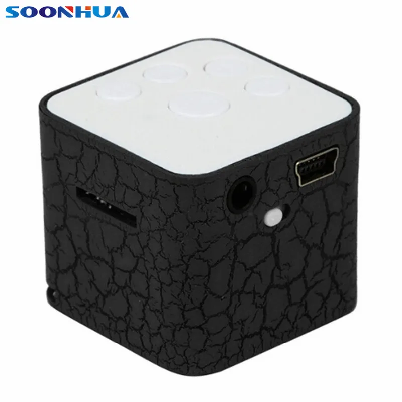 

SOONHUA Ultra Mini LED Speakers 3.5mm Audio MP3 Music Player TF Card Reader Stereo Sound Loudspeaker With Long Standby Speaker