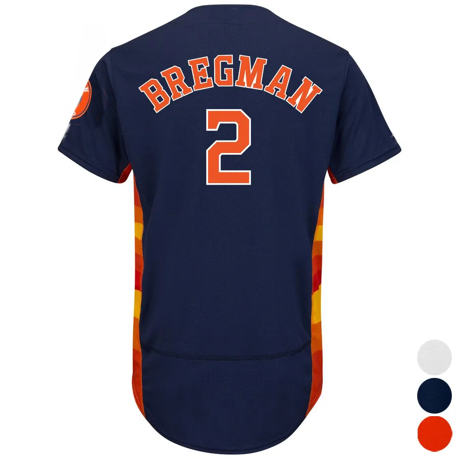 

Mens FLEX Houston 2 Alex Bregman Shirt 2019 Player Stitched Jersey Baseball Jerseys Free Shipping
