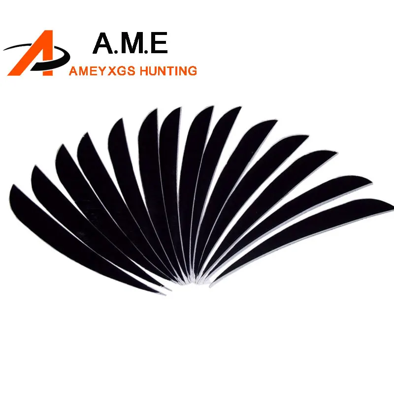 

200 pcs archery arrow fletching 5" black archery arrow turkey feather for arrows