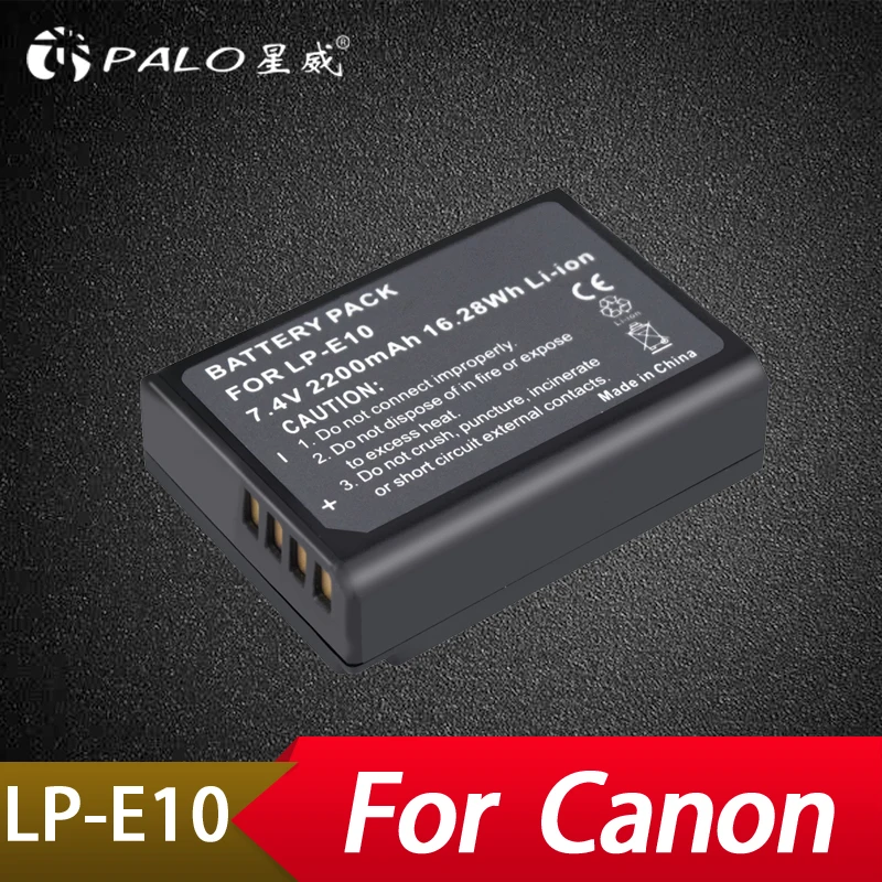 

Palo 1Pc 2200mAh LP-E10 LP E10 LPE10 Digital Camera Battery For Canon 1100D 1200D 1300D Rebel T3 T5 KISS X50 X70 Battery