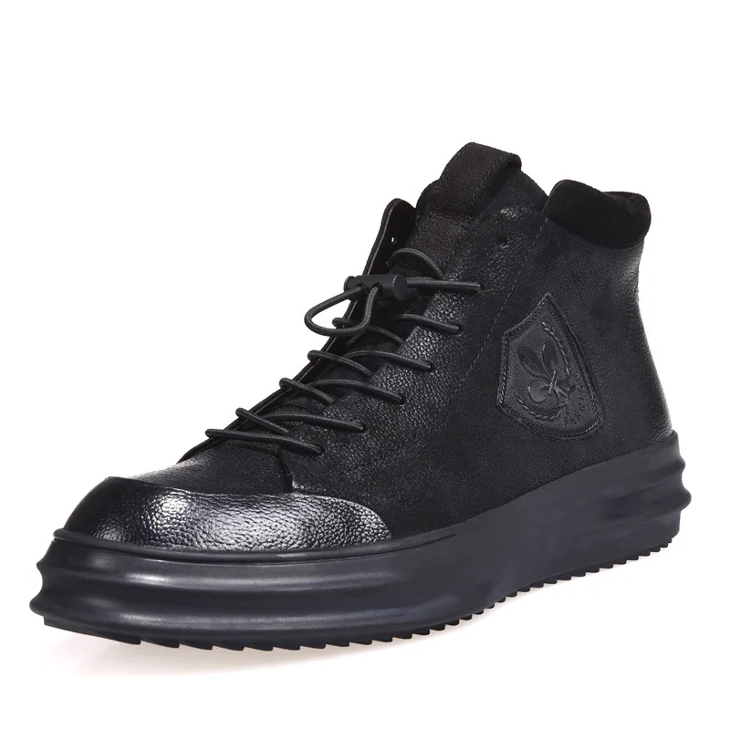 

Mens Chelsea Boots High top Shoe Genuine Leather Business Leisure Riding Shoes mens dress boots all-match cowhide autumn winter