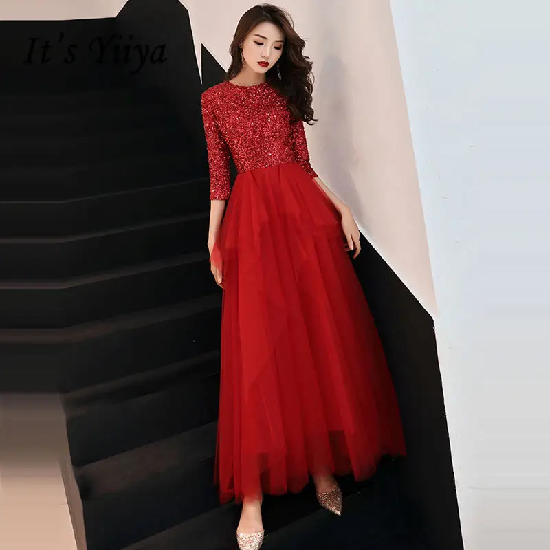 red dinner dress
