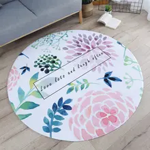 Современный стиль цветок круглый ковер спальня гостиная украшение дома мягкий коврик