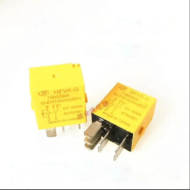 

CAR 12V relay HFV6-G 12-Z7ST-D HFV-G12Z7STD 12VDC 12V DC12V 20A / 35A DIP5