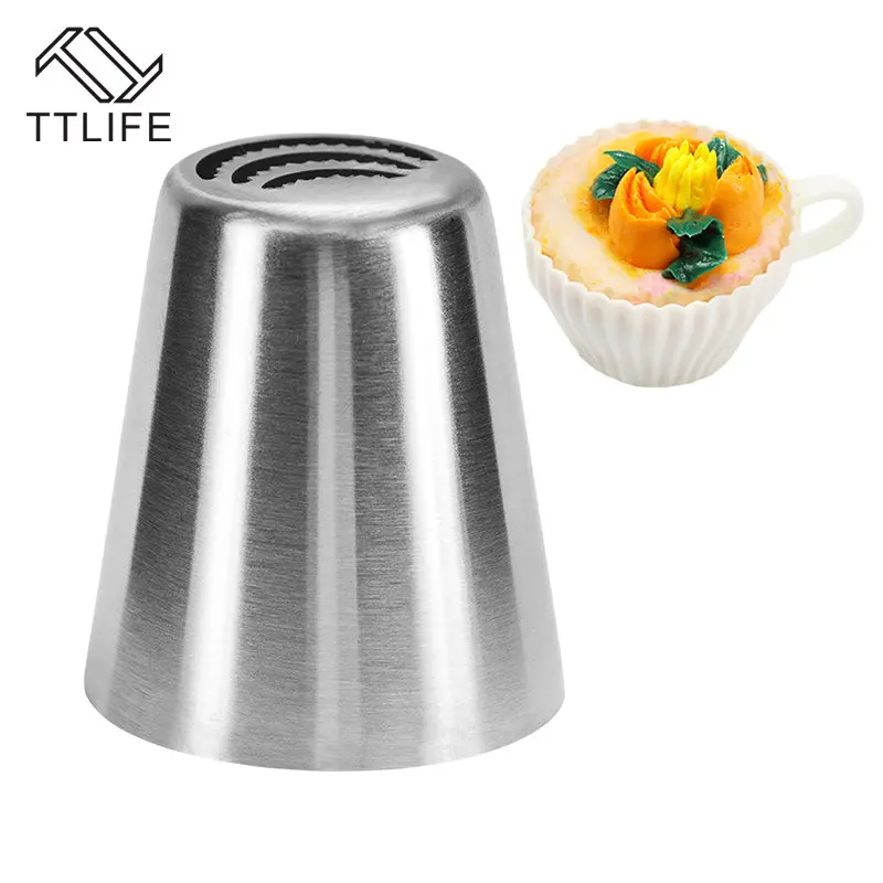 

TTLIFE New 1Pcs Russian Stainless Steel Icing Piping Nozzle Pastry Decorating Tips Cake Cupcake Decorator