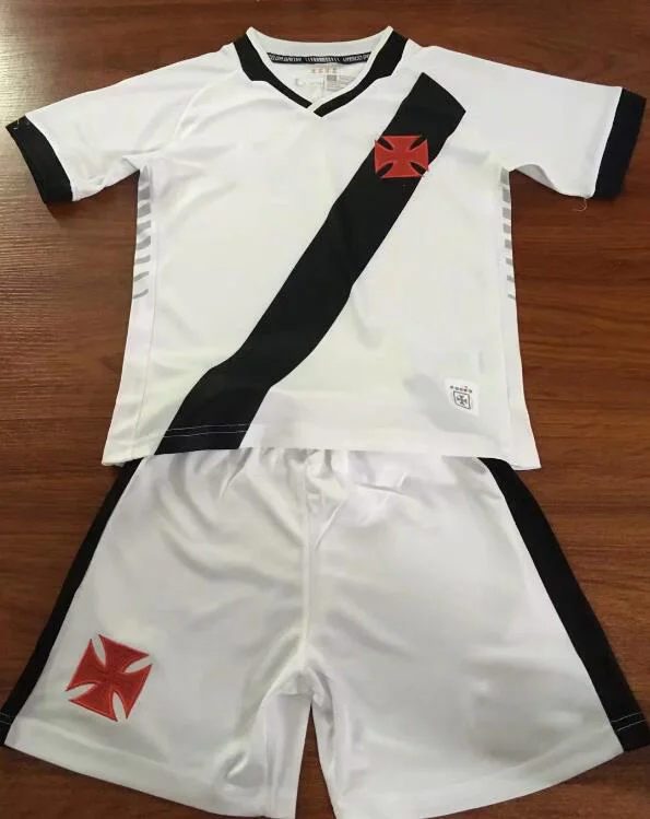 Детский комплект для Vasco da Gama RJ; футболка; Futbol Camisa; рубашка; коллекция года; Camiseta de futbol; повседневные рубашки для отдыха наивысшего качества; Размеры 19, 20 - Цвет: Белый