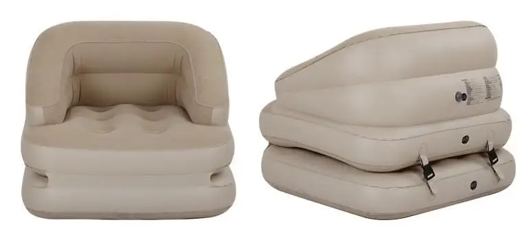 XL Большой 146X103X88 см без застежки Роскошные стекаются надувной диван-кровать 2 в 1