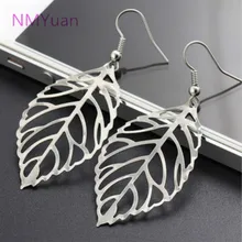 Hot sale Noble Vintage Leaf Earring New Design Bohemian Hollow Dangle Drop Earrings Charm Gold Jewelry For Women Wholesale