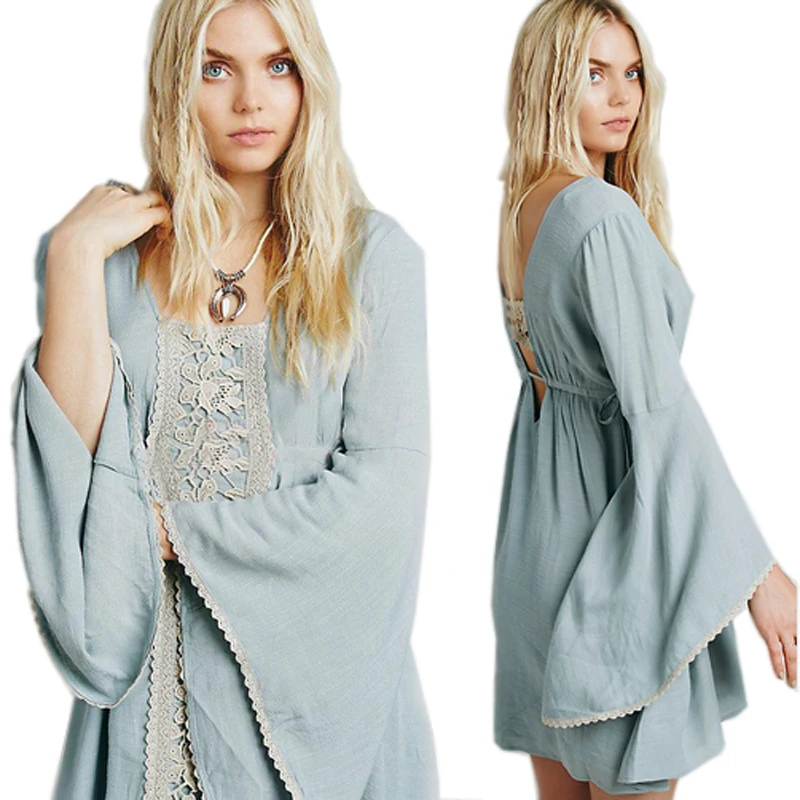 long sleeve hippy dress