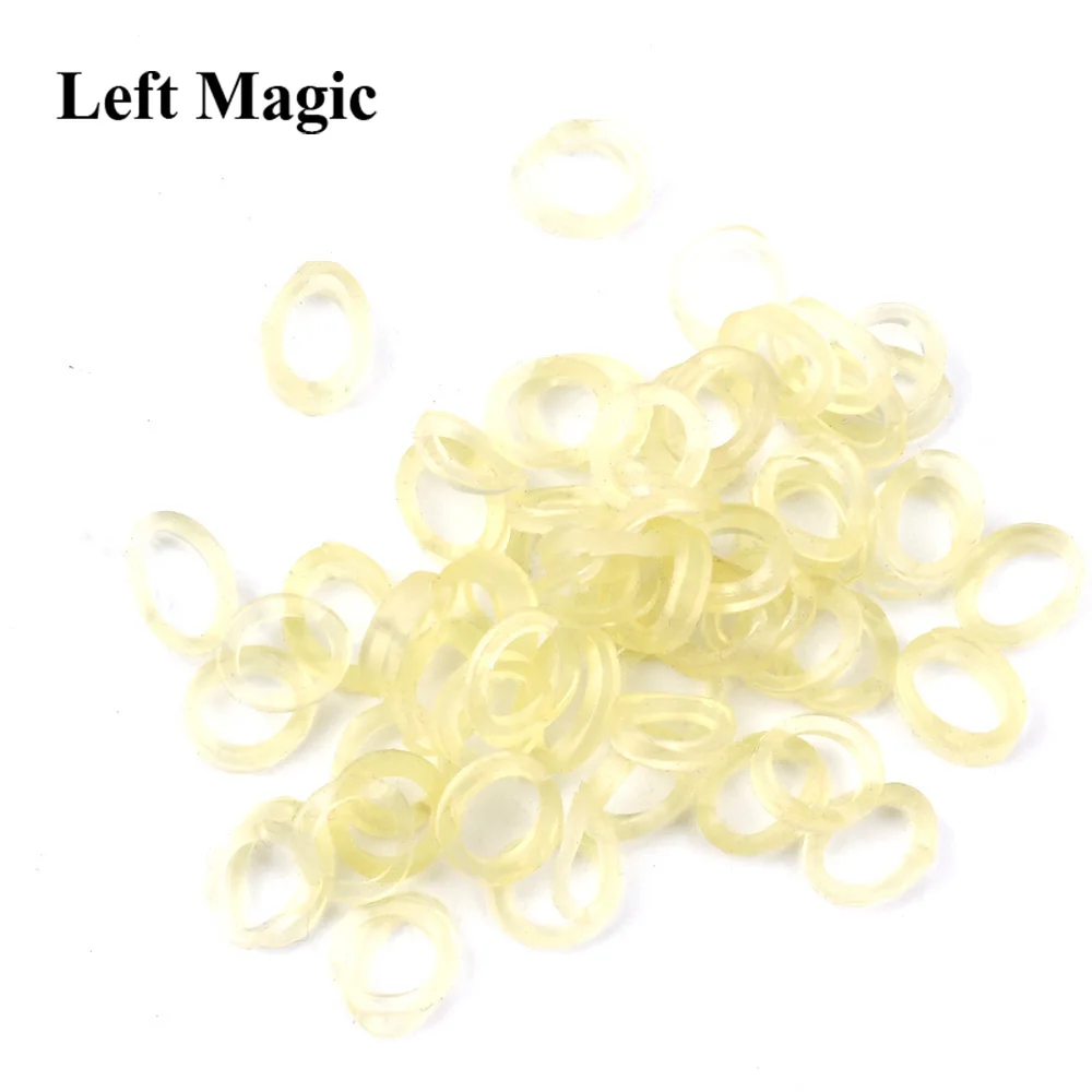

10pcs Rubber Bands For Folding Coins key tube Bitten OREO Cookie magic tricks magician prop tool Toys