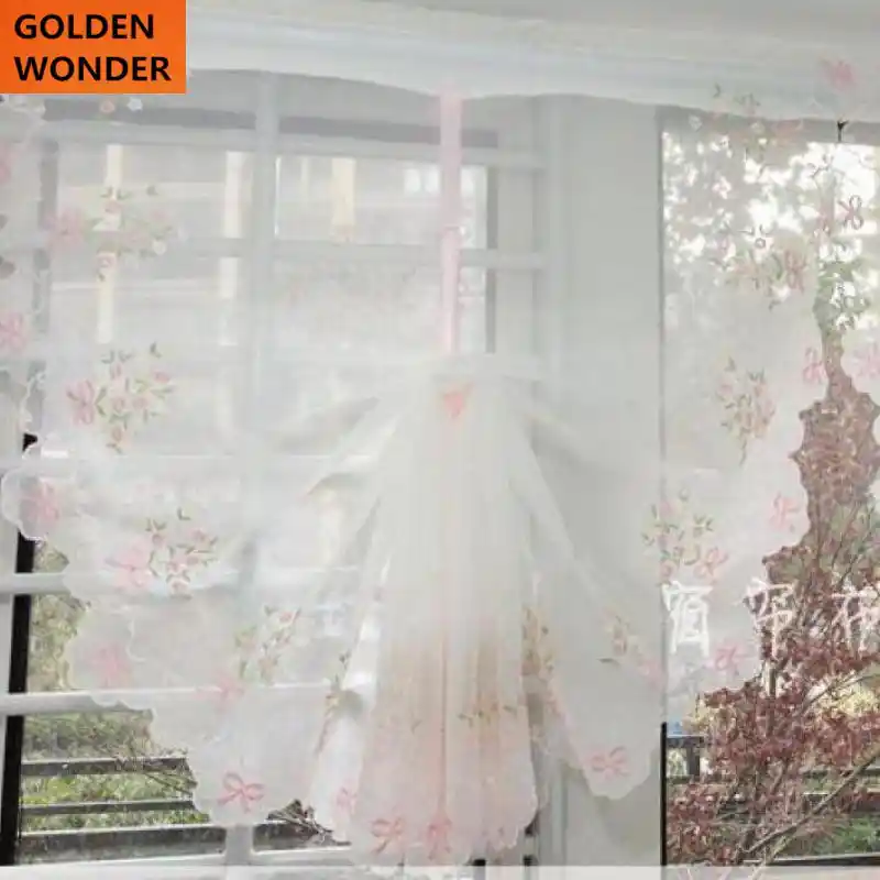 Hot Sale Pink Purple Voile Tulle Cloth Balloon Curtains Window