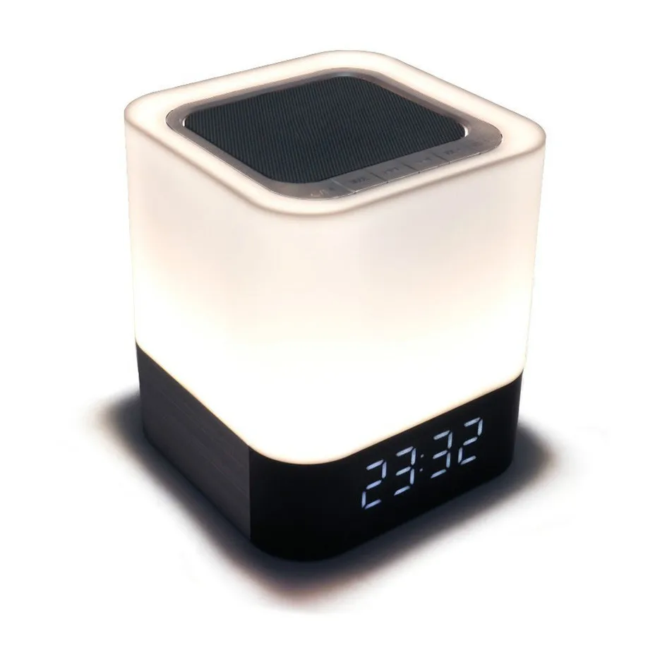 

Creative LED Electronic Gadgets Digital Alarm Clock with Wireless Bluetooth Audio Bedroom Led Clock Bedside Luminova Table Lamp