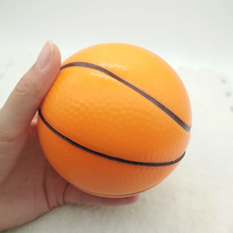 10CM Squeeze Anti Stress Relief Football Baseball Basketball Tennis Soccer Rubber PU Foam Soft Toys Ball for Boys Kids 8