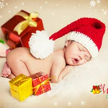 Милая детская шапка с длинным хвостом, детская шапка ручной вязки, праздничная Рождественская шапка, зимние шапки для мальчиков и девочек, милая шапочка, Прямая поставка