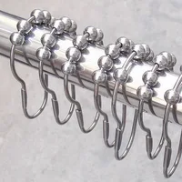 Счастливое дерево латунный тыквенный шар бисерный душевой занавес крючки Lucky Ball ванная занавес крюк ванная комната набор 12 шт. для ванной комнаты, металлическая кольца - изображение