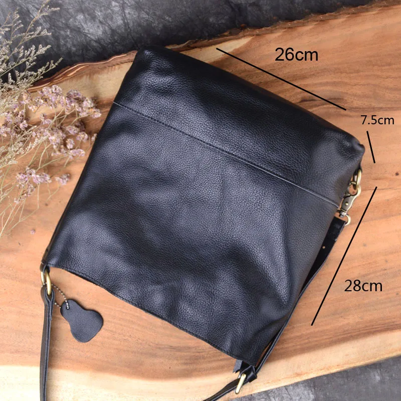 AETOO Leather bag female new bucket bag handbag soft leather shoulder Messenger bag simple wild handbag