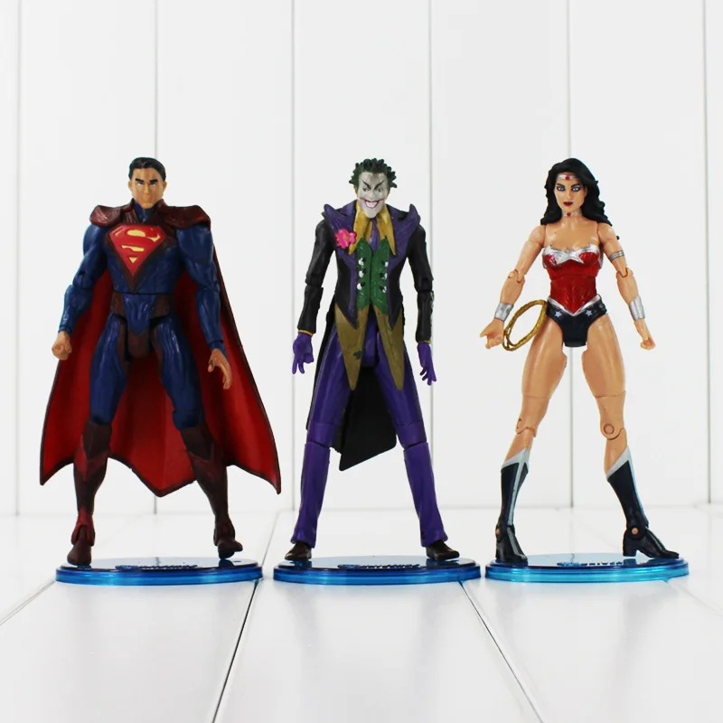 

3pcs/lot Superman Wonder Woman Joker Justice League: War Action Figure Toys Kids Toy