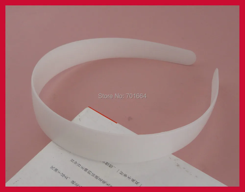 

10PCS 25mm 1.0" white plain Plastic hair headbands without teeth for girls at eco-friendly material DIY women hair accessories