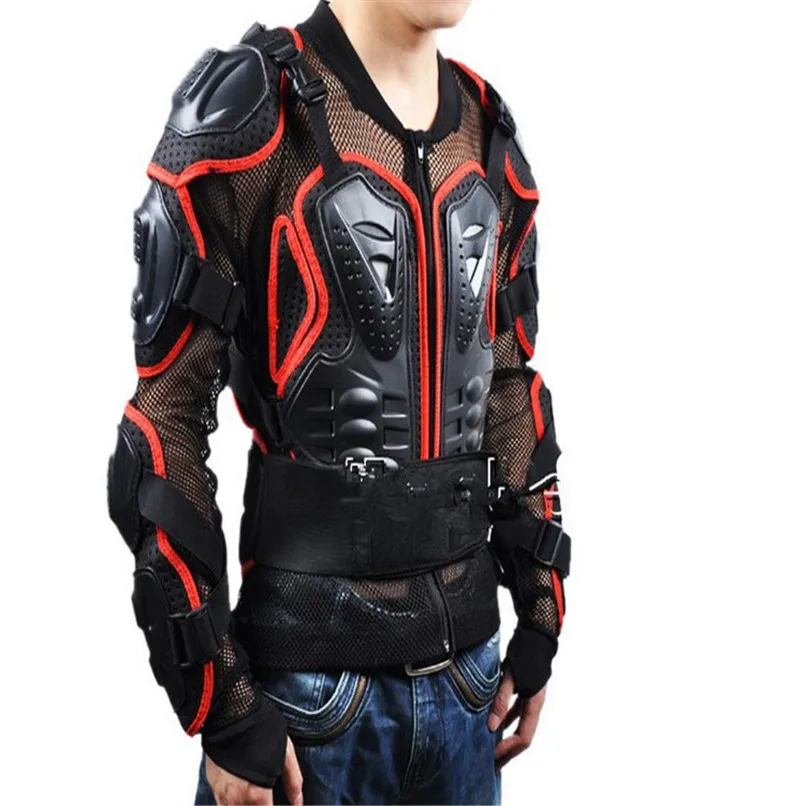 

Motorcycle Cycling Jackets Full Body Armor Jacket Motocross Racing Spine Chest Protecto Gear red #2m28