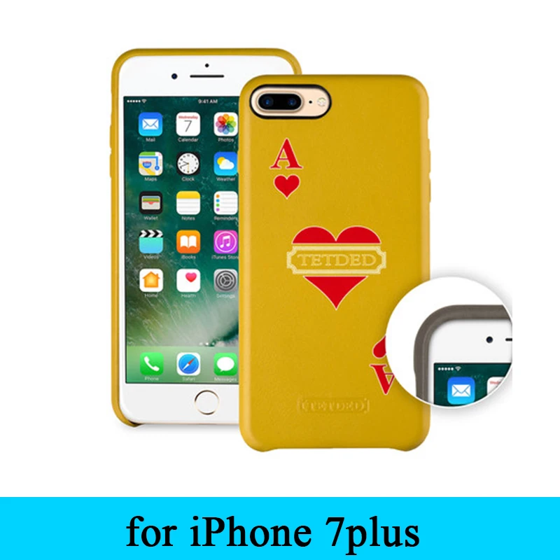 Luxury Brand Vintage Lether Case 100% Genuine Leather Back Cover Case for Apple iphone 7plus 7 Plus Case Cover ( 5.5 inch)