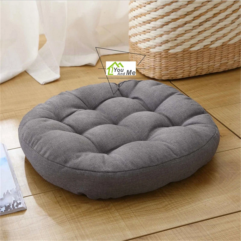Подушка из хлопка и льна круглой формы 45 см|seat mat|cushion padchair seat |